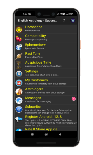 Mobile App Menu Screen: User Interface and Navigation